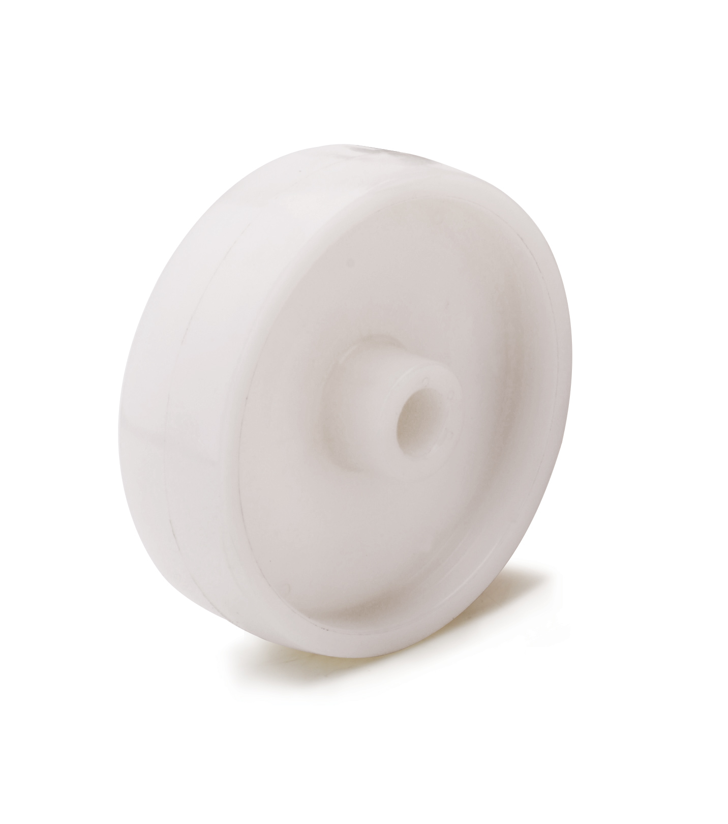 High quality nylon wheels of white colour.