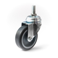 Swivel castor with central boltThe series  60