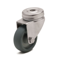 Swivel castor with central holeThe series  60
