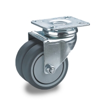 Swivel castor with top plateThe series  64